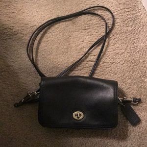 Coach shoulder/cross body bag (leather) and wallet